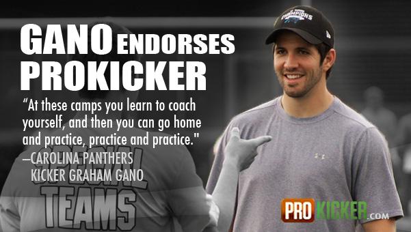 Pro Football Kicker Graham Gano endorses Ray Guy Prokicker.com Kicking / Punting / Lessons / Instruction