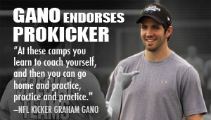 Pro Football Kicking Great Graham Gano endorses Ray Guy Youth Kicking Camps