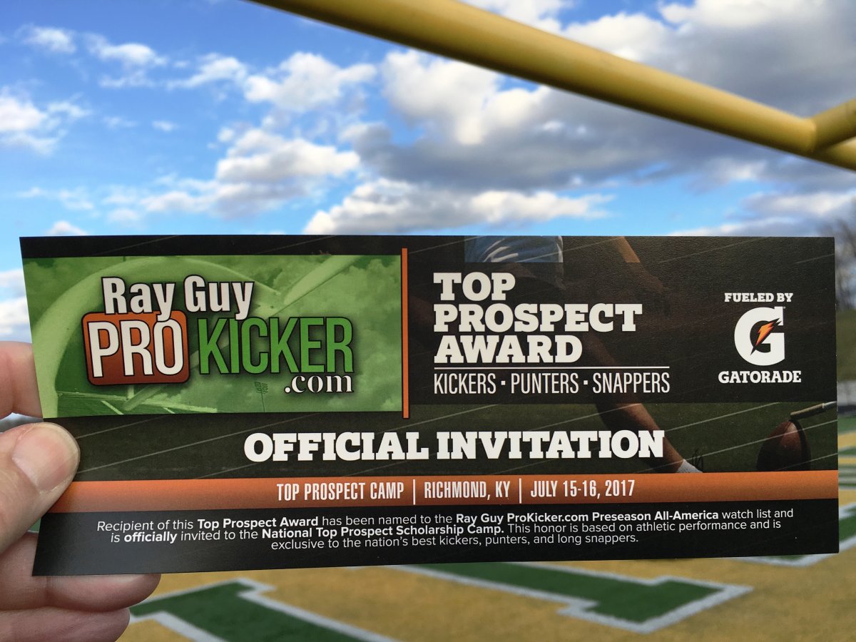 Ray Guy Top Prospect Camp Invitation