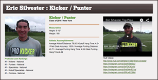 Eric Silvester : Kicker / Punter
