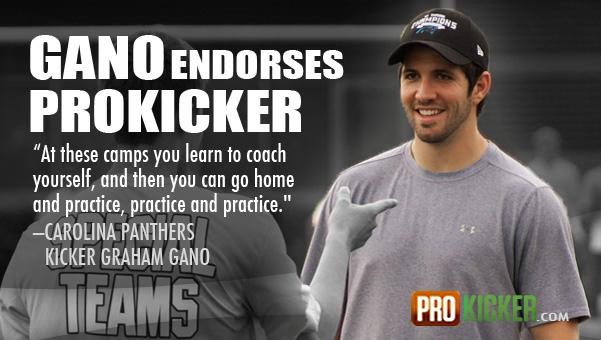 Graham Gano endorses Ray Guy Prokicker.com Kicking Camps / Private Lessons 