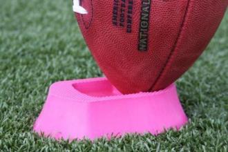 The Ground Zero Pink Football Kicking Tee one (1) inch for kickoffs