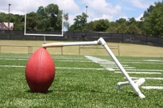 The Portable Football Holder with a New Innovative One-Piece Design!