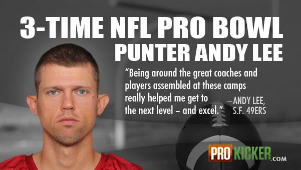 Pro Punter Andy Lee recommends Ray Guy Prokicker.com Football Kicking Camps
